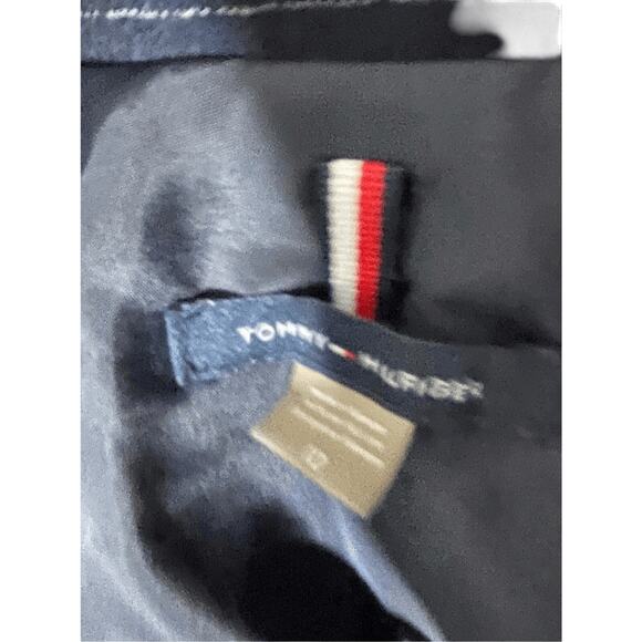 Tommy Hilfiger Women's Pinstriped Navy Open-Front Blazer Jacket 12 Office Chic - Picture 5 of 8